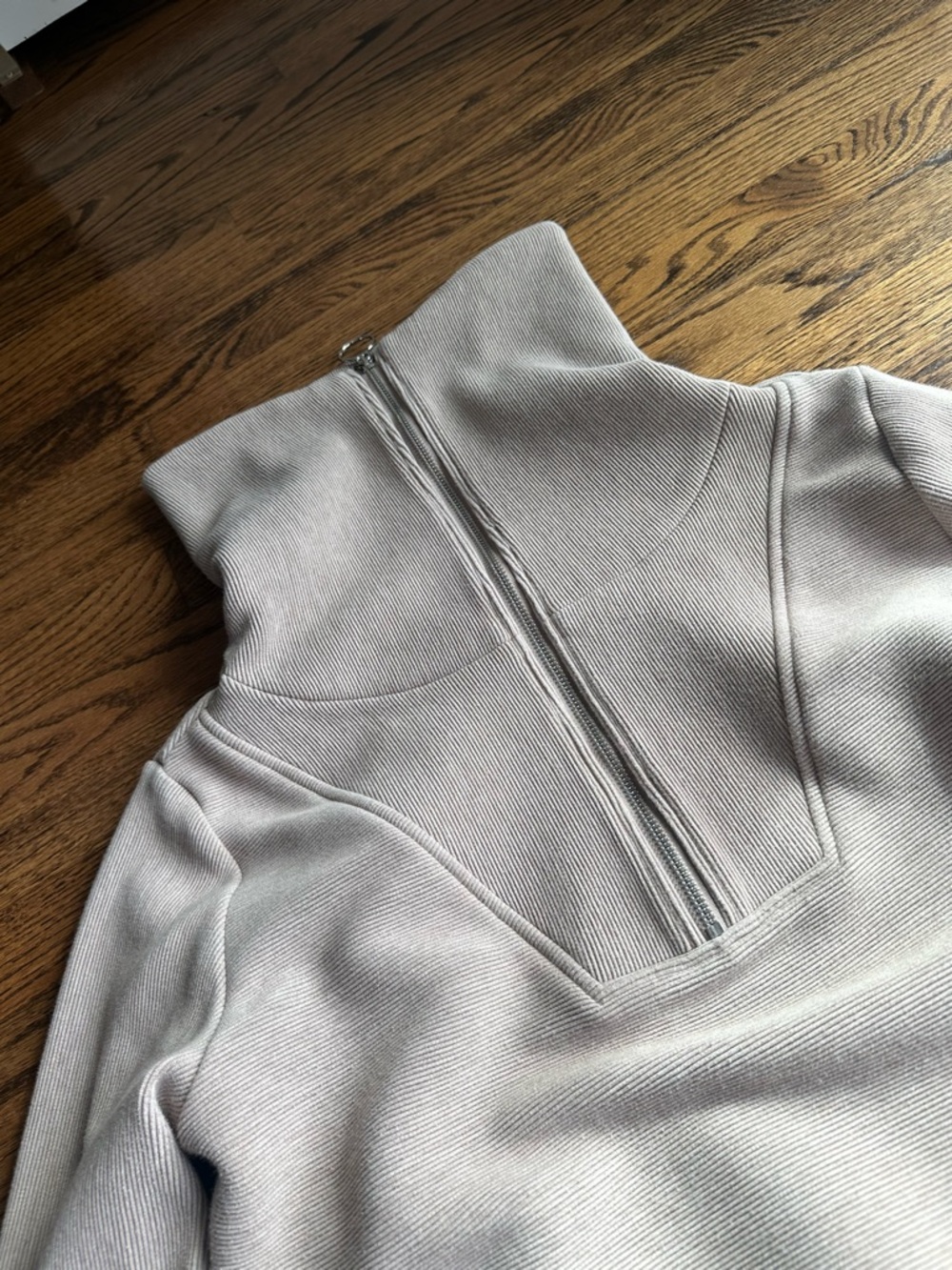 VARLEY Vine Taupe Half-Zip Oversized Pullover Sweater Small - Picture 5 of 10